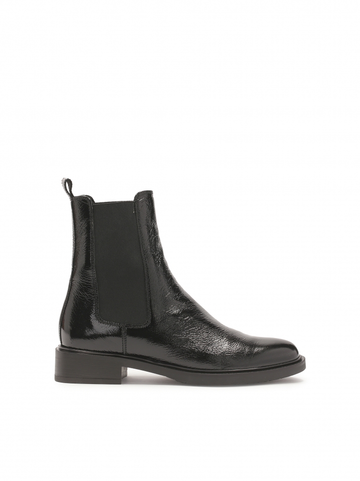 Czarne sztyblety z efektem marszczenia