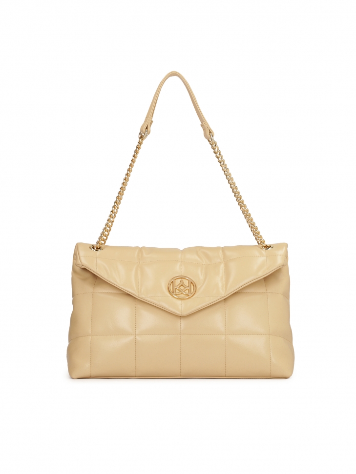 Skórzana torebka w pikowany wzór