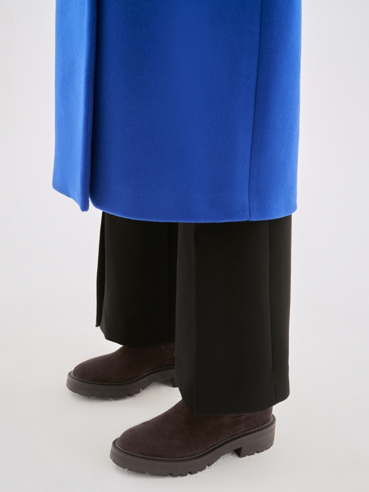 Ciemnobrązowe trzewiki damskie