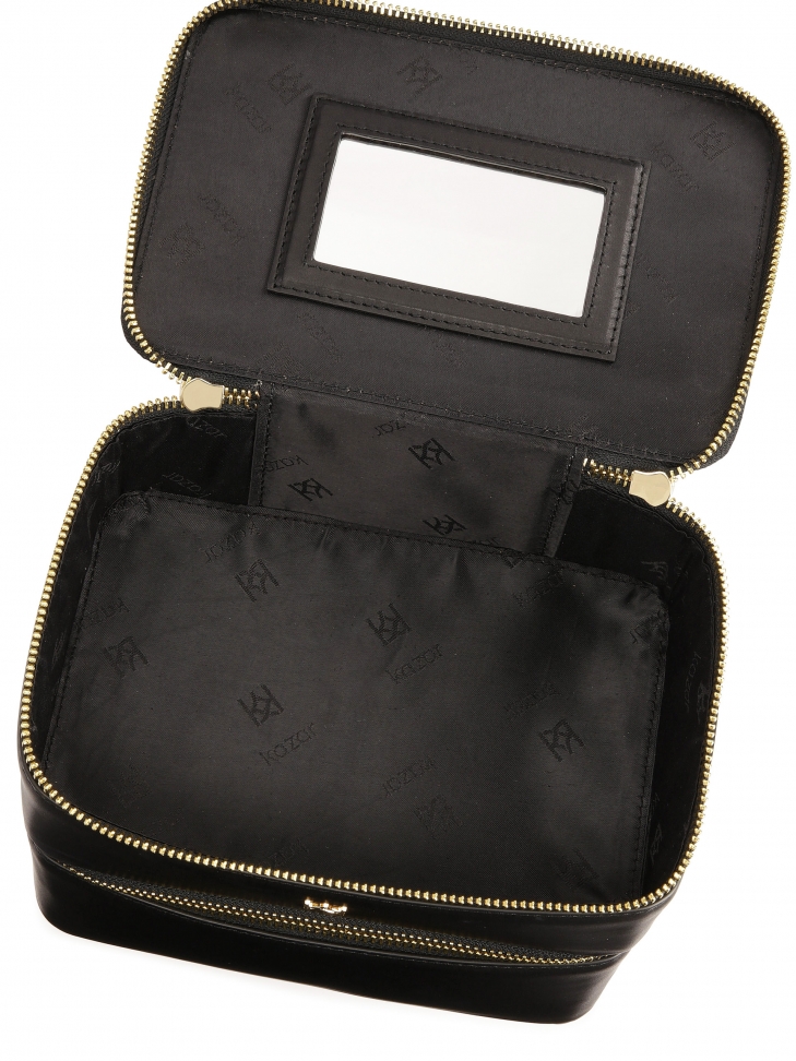 Dwukomorowa kosmetyczka w formie kuferka