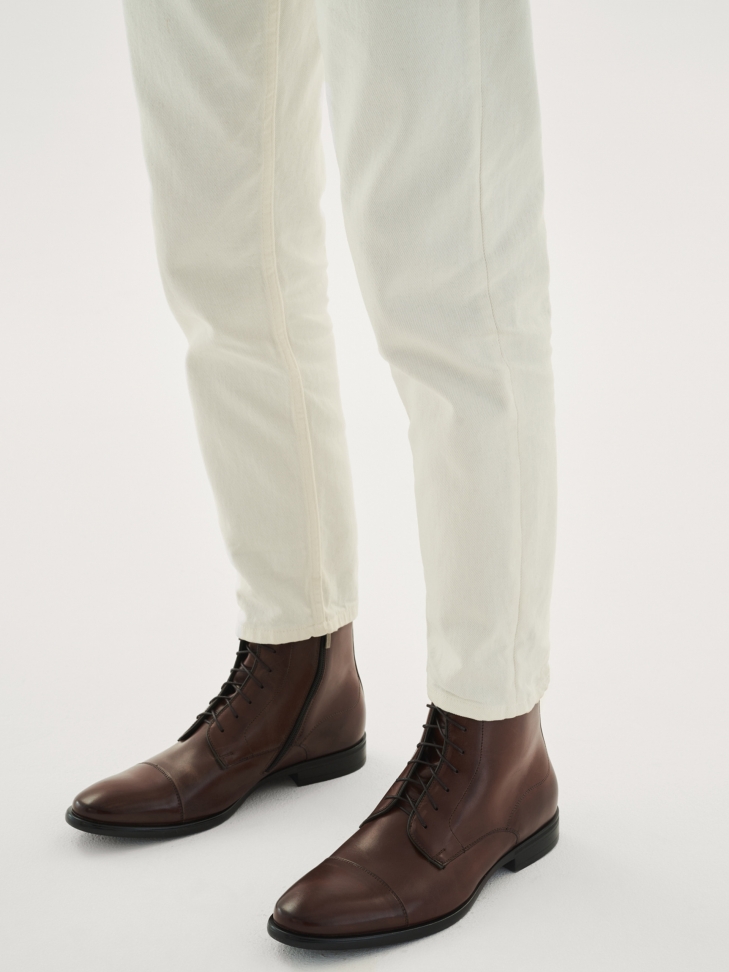 Brązowe trzewiki męskie