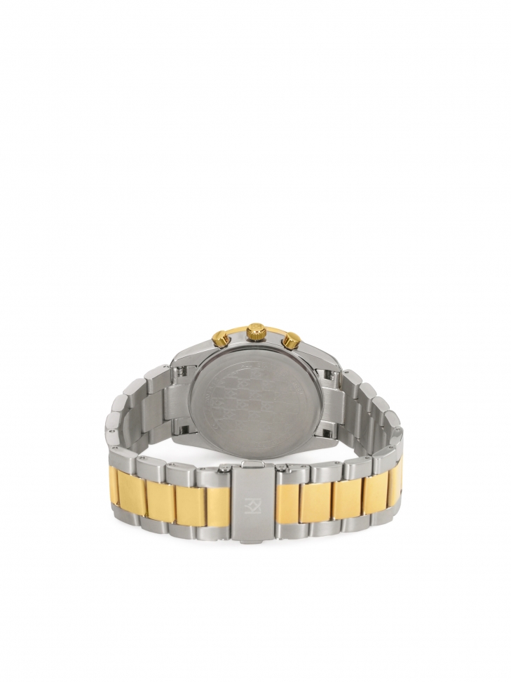 Srebrno-oty zegarek z yształkami