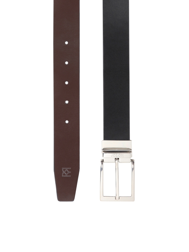 Czarno-brązowy pasek dwustronny