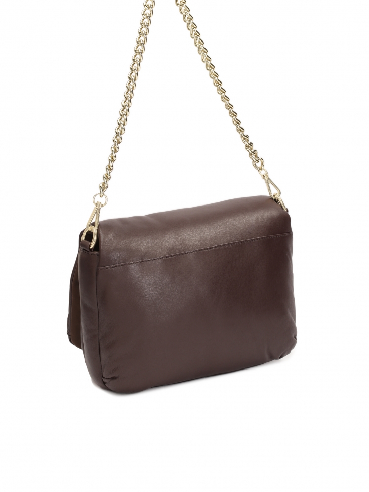 Miękka skórzana torebka na łańcuchu