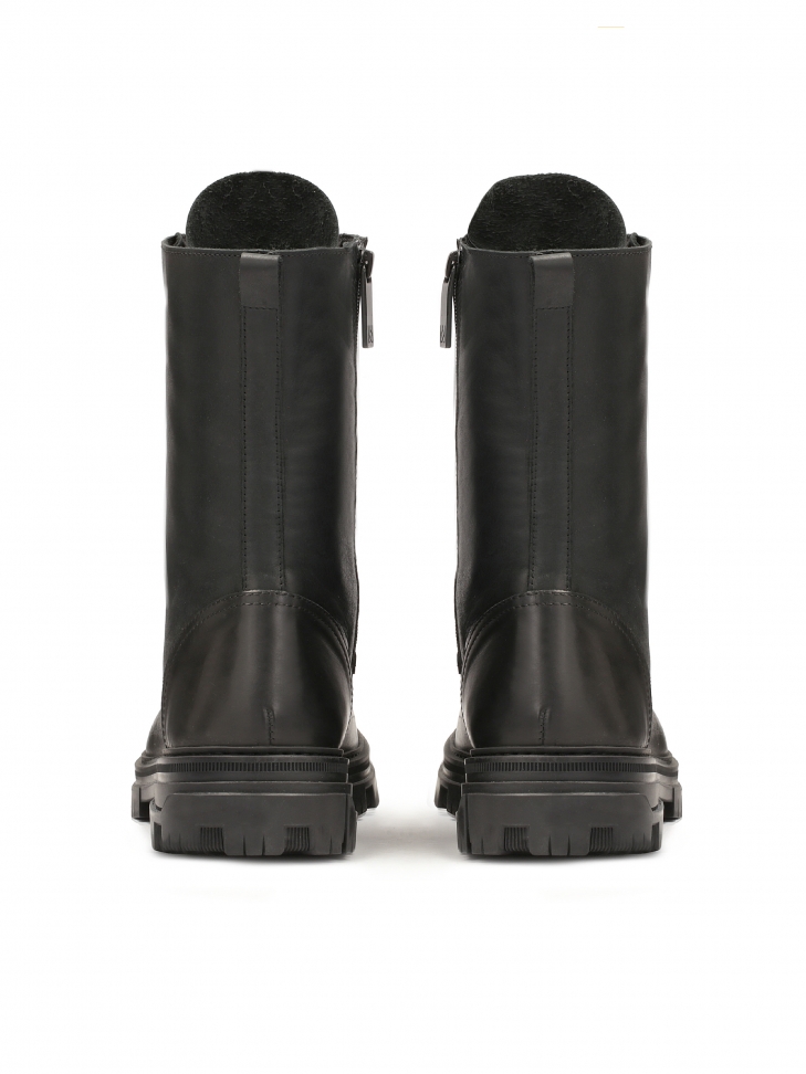 Wysokie trzewiki z naturalnej skóry