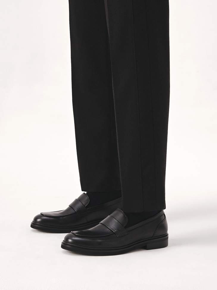 Wsuwane skórzane loafersy