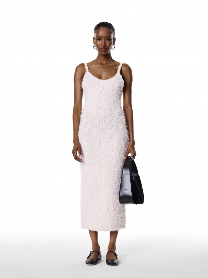 Czarna torebka na ramię ze skóry i wełny owczej