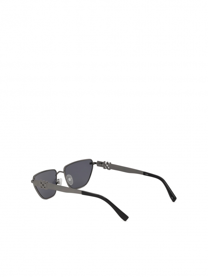 Okulary z grafitową nieregularną oprawką