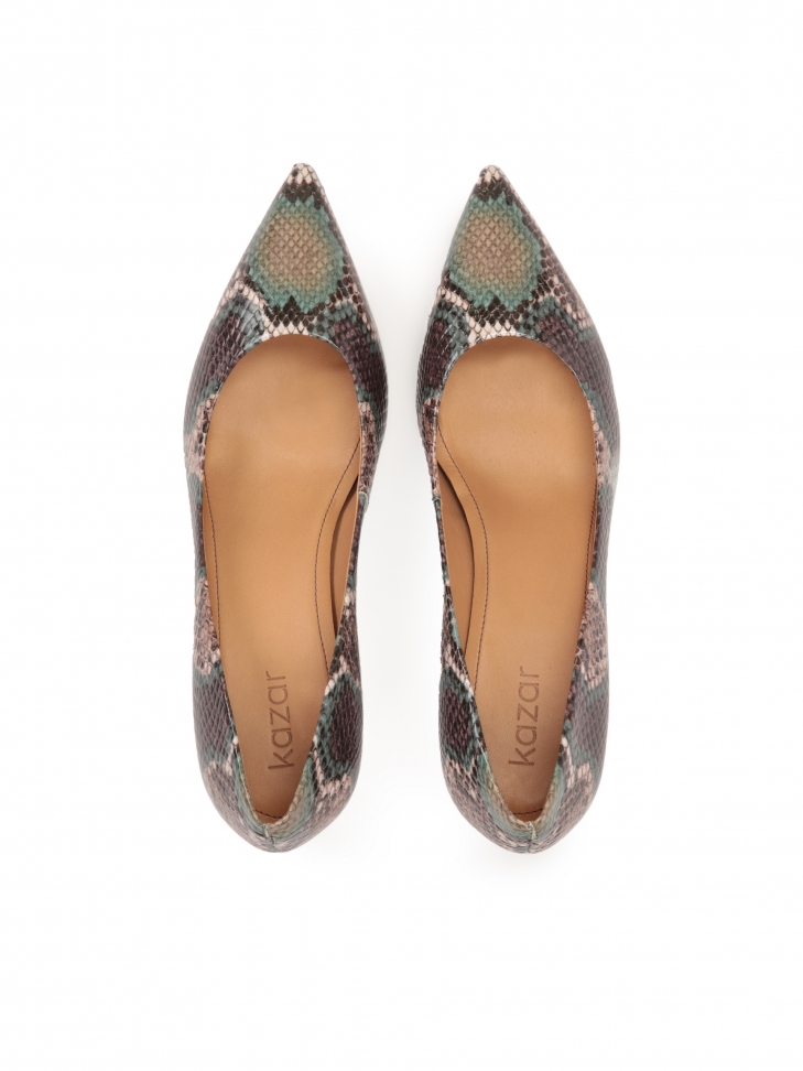 Wzorzyste czółenka w wężowy motyw