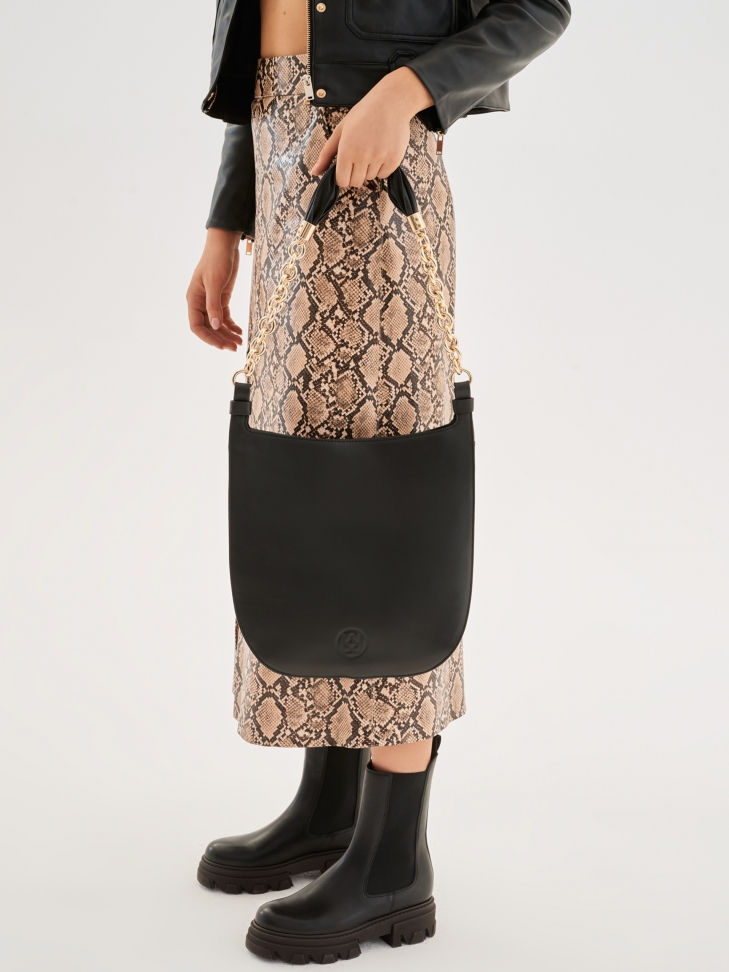 Czarno-brązowe trzewiki damskie