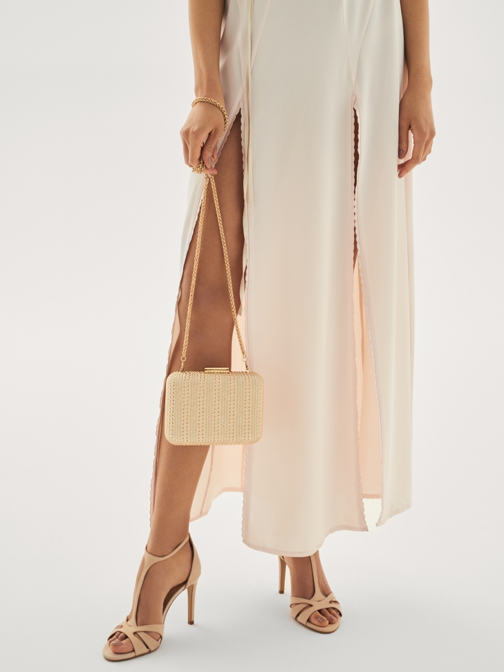 Złota kopertówka damska