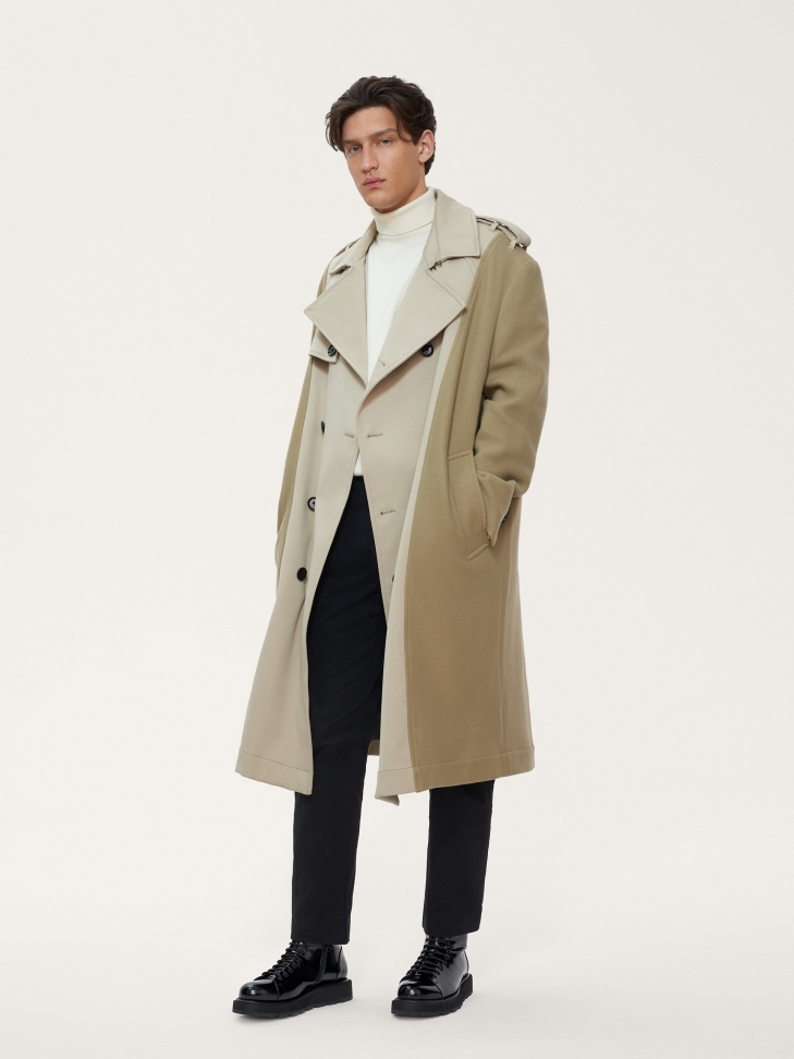 Sznurowane trzewiki męskie z grubą prostą podeszwą