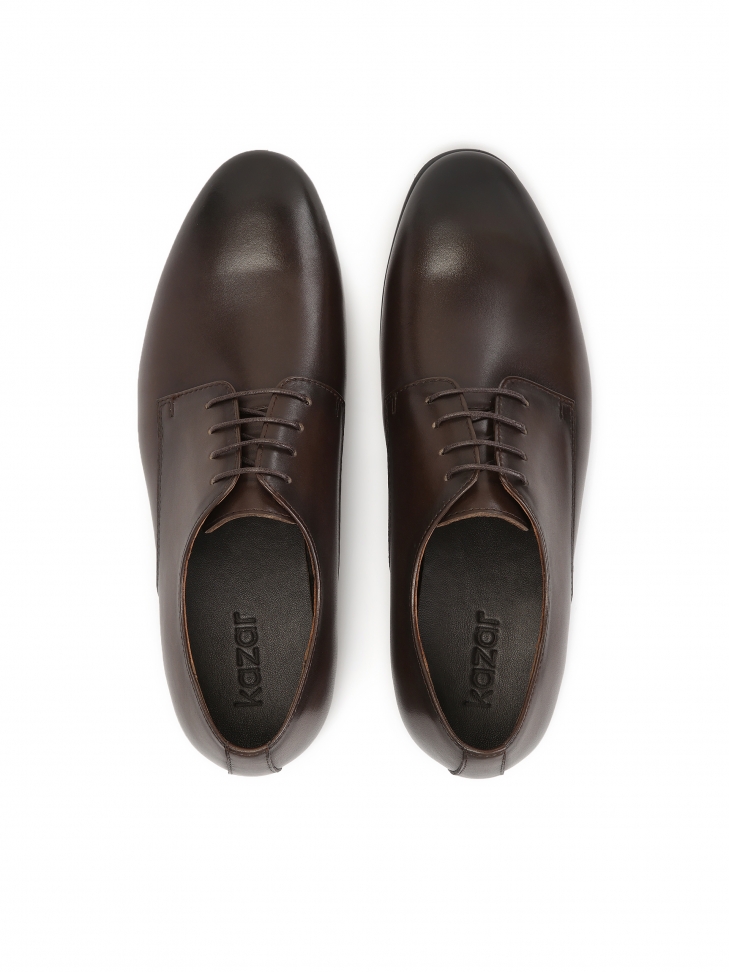 Garniturowe półbuty w brązowym kolorze