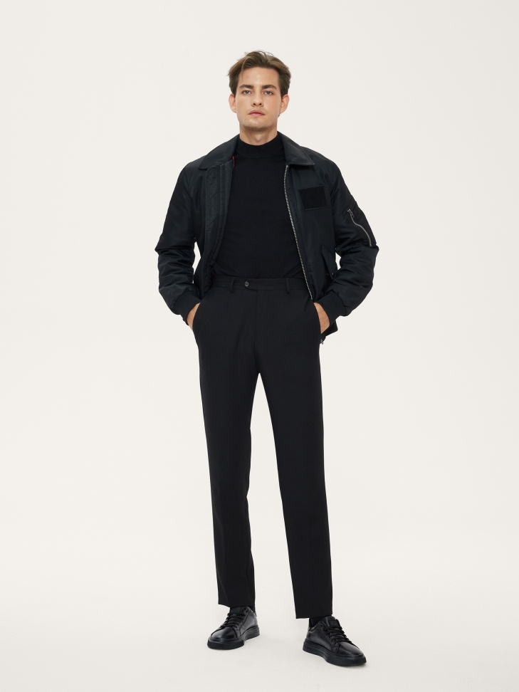 Czarne skórzane sneakersy męskie w monogramy KAZAR