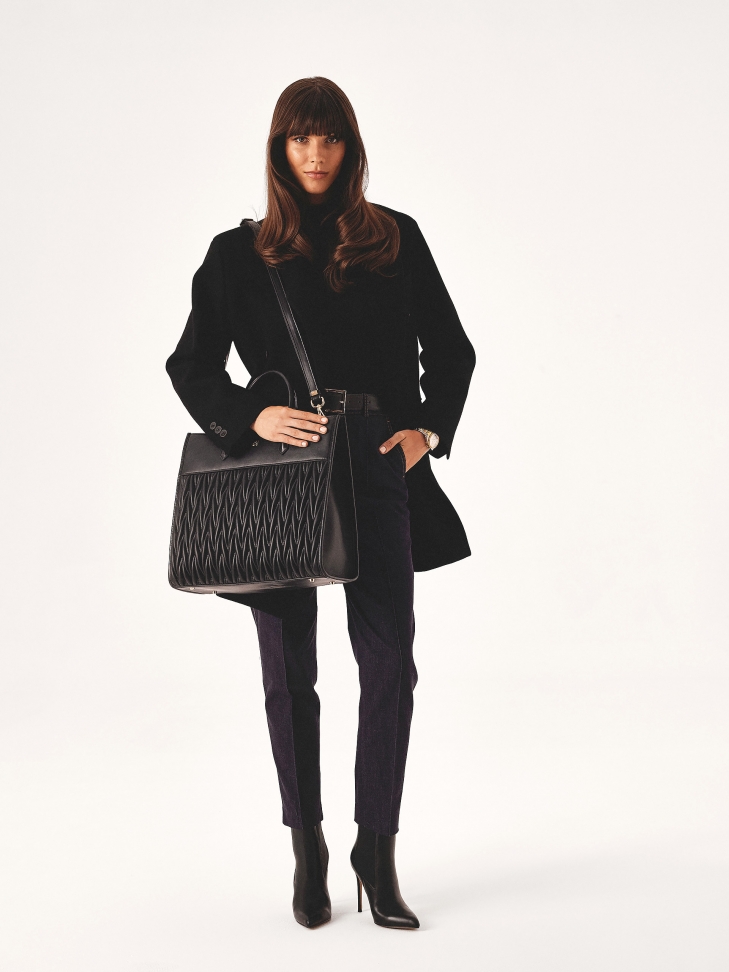 Elegancka biznesowa torebka z efektownym pikowaniem