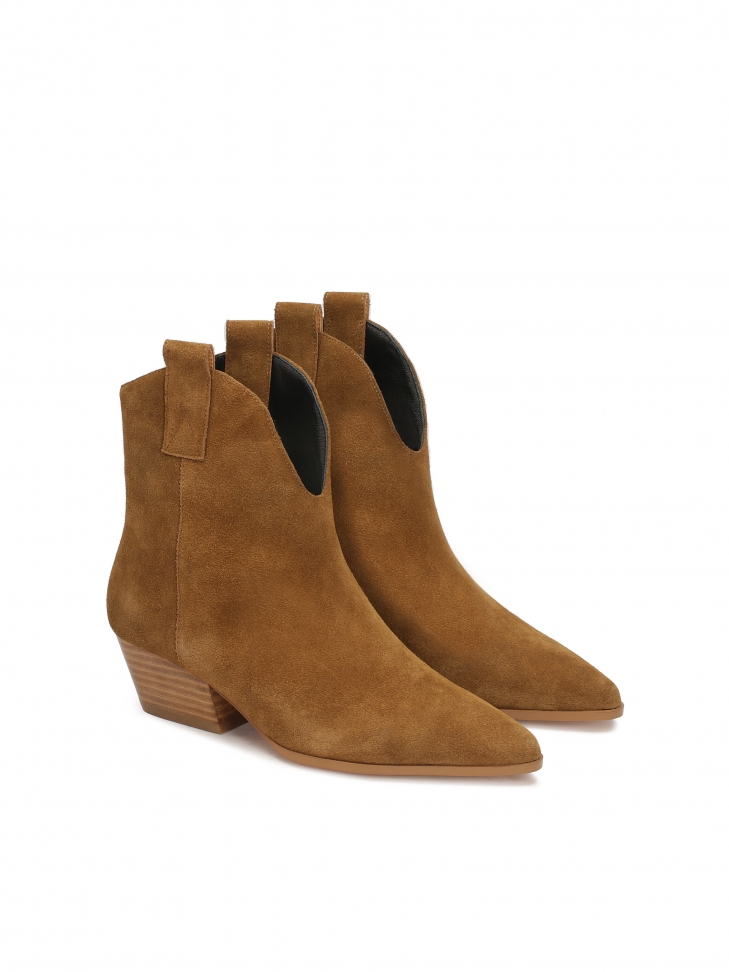 Botki typu kowbojki ze wsuwaną cholewką