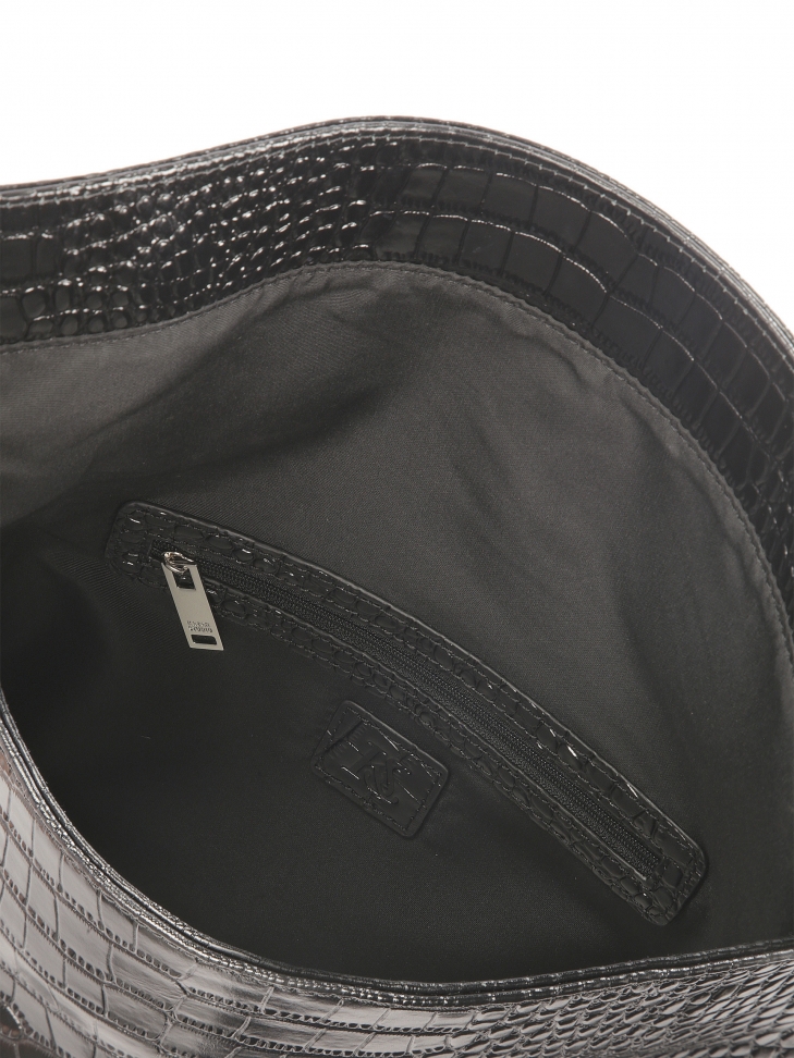 Duża torebka wieczorowa z tłoczonej skóry