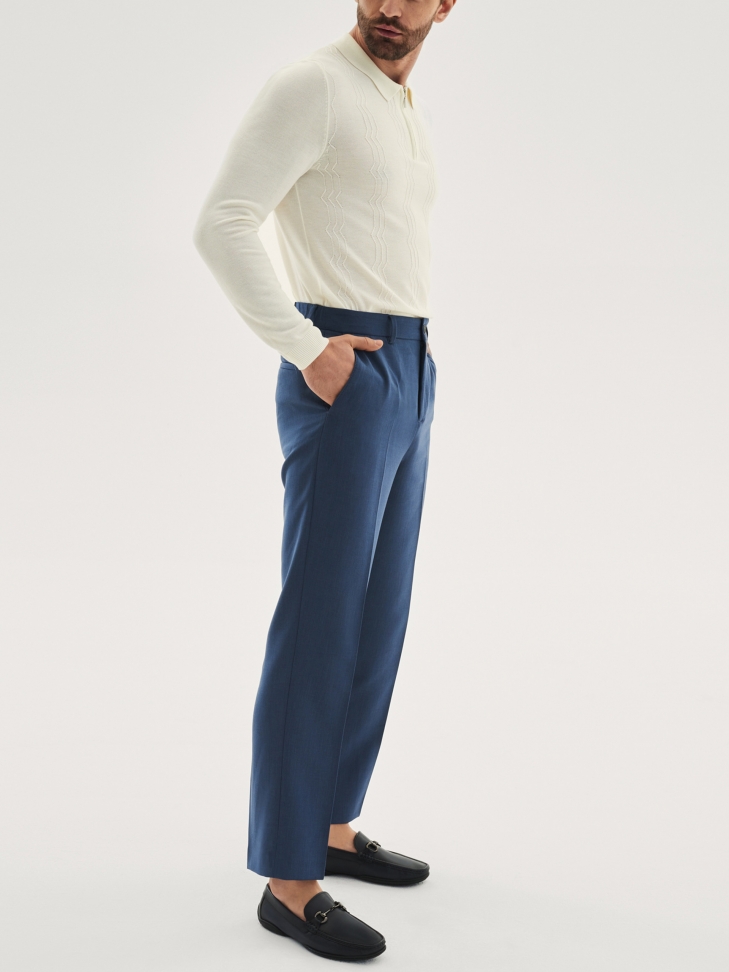 Granatowe mokasyny męskie