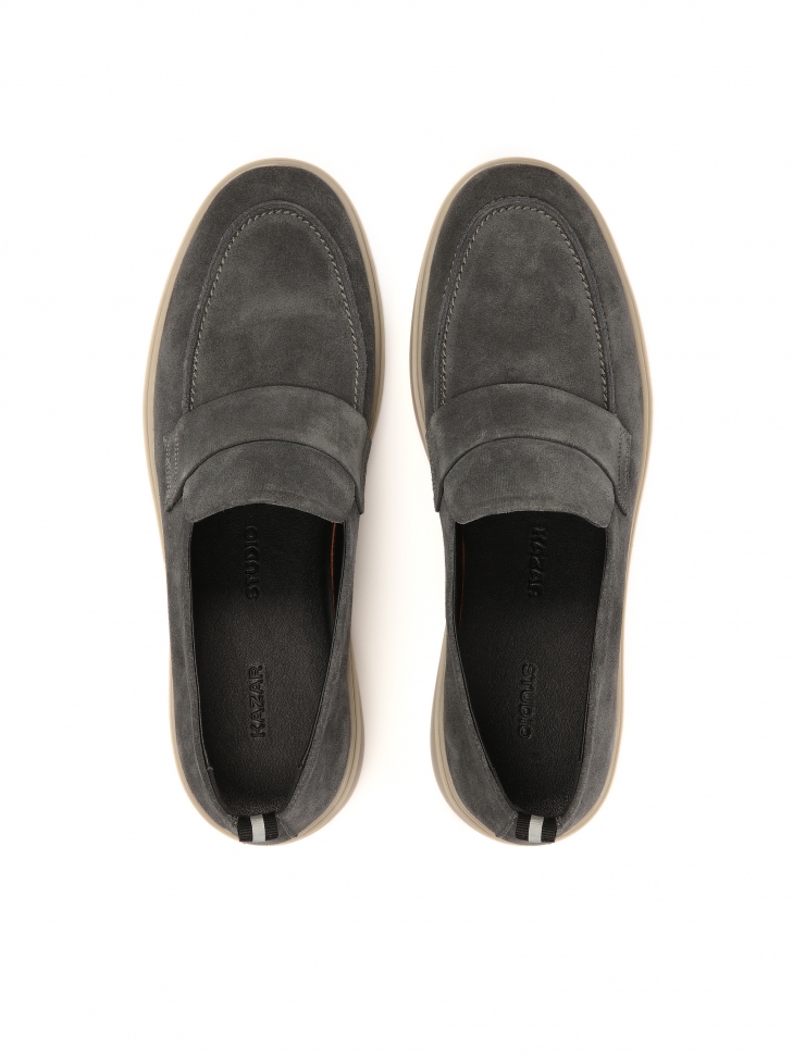 Wsuwane sneakersy męskie z zamszu