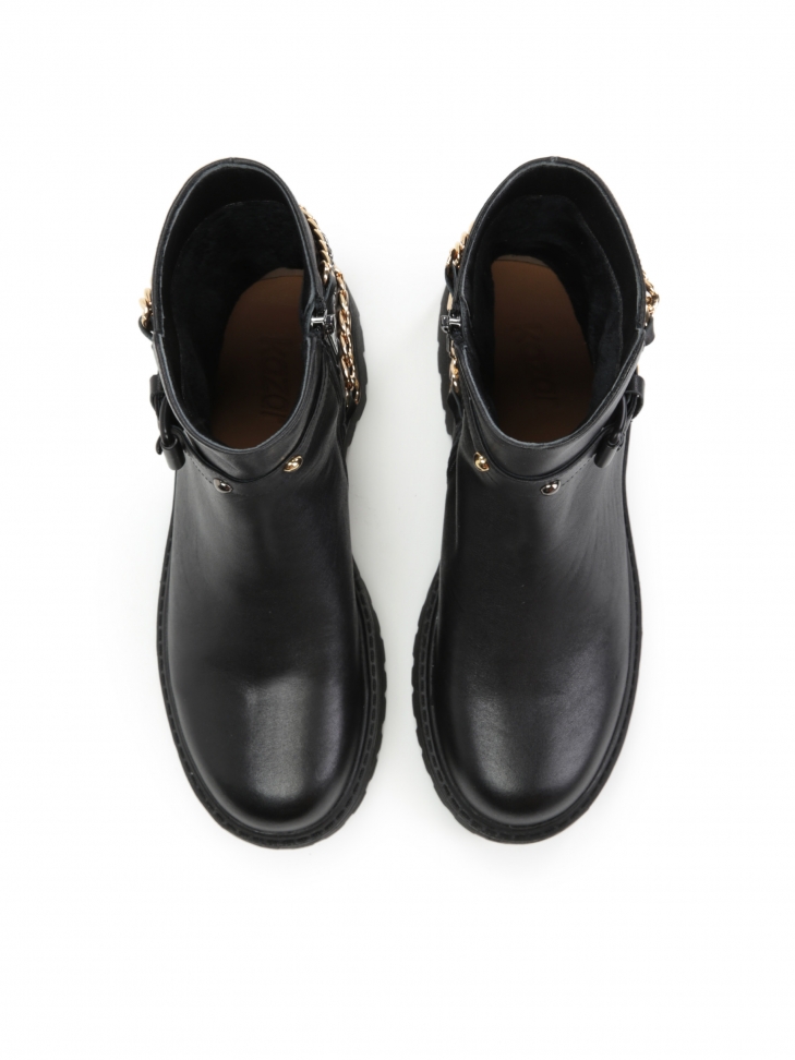 Czarne trzewiki damskie