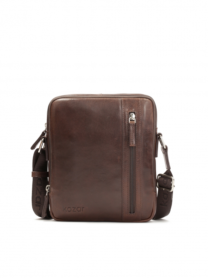 Brązowa skórzana torba crossbody