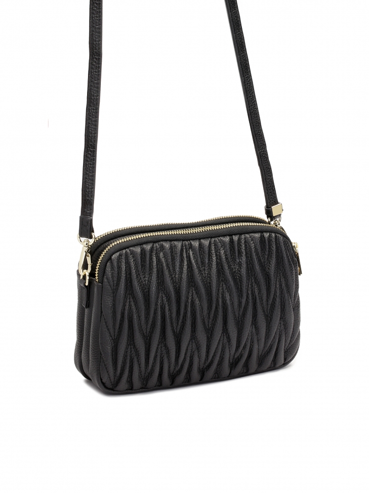 3-komorowa torebka z trójwymiarowym pikowaniem