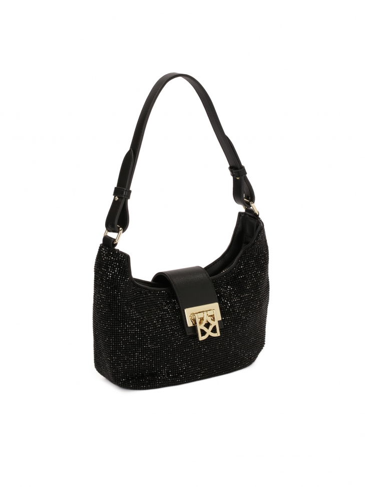 Błyszcząca torebka typu baguette bag