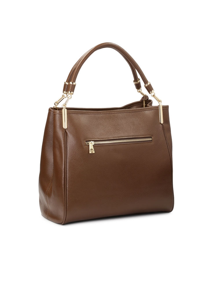 Brązowa torebka na ramię ze skóry