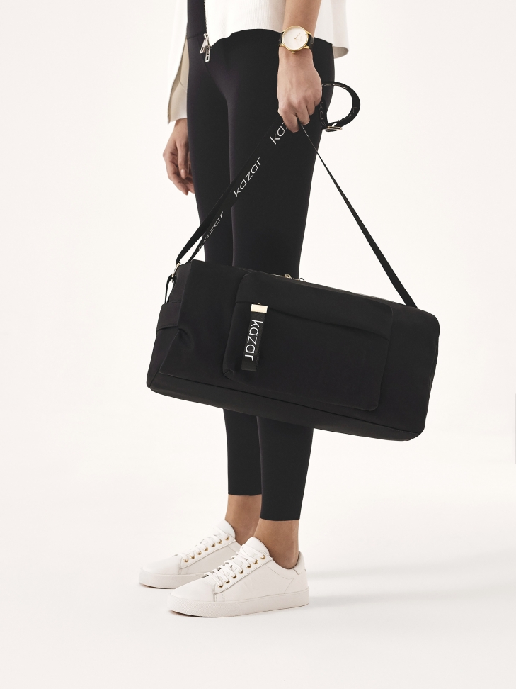 Zegarek na skórzanym pasku ze otą kopertą i białą tarczą