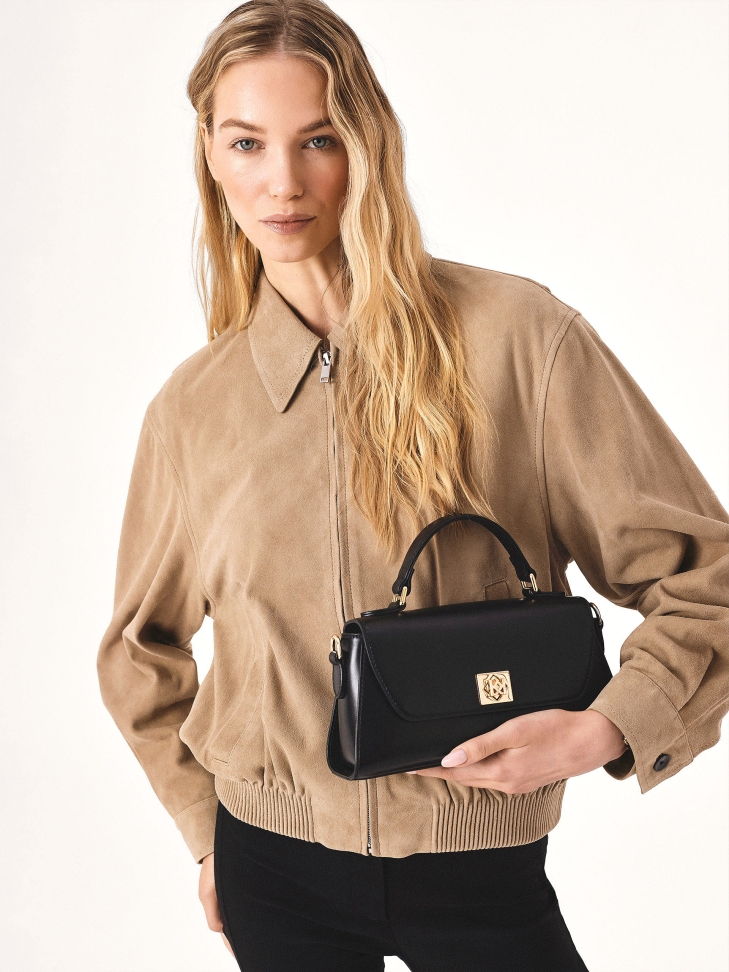 Elegancka czarna torebka z rączką