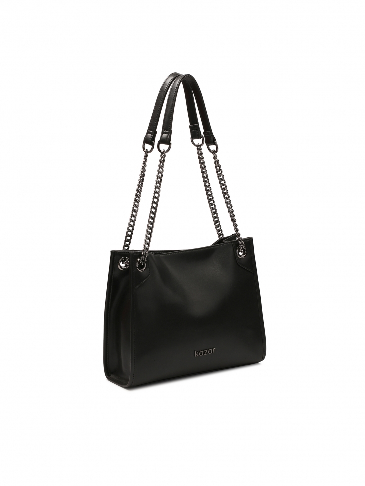 Torebka na ramię z przesuwanym łańcuchem