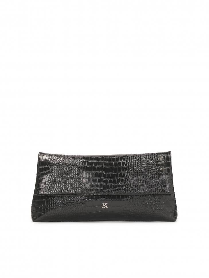 Duża torebka wieczorowa z tłoczonej skóry