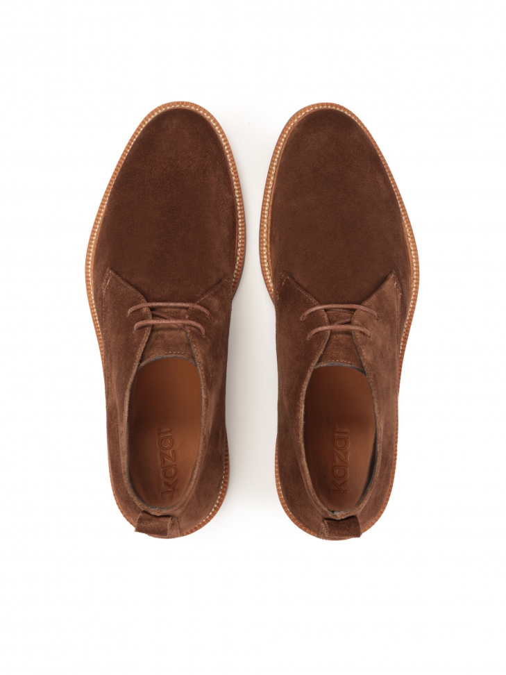 Casualowe trzewiki męskie z zamszu