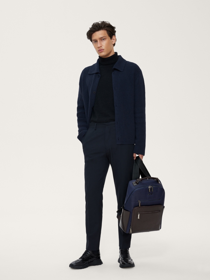 Modne skórzane sneakersy męskie z licowej skóry