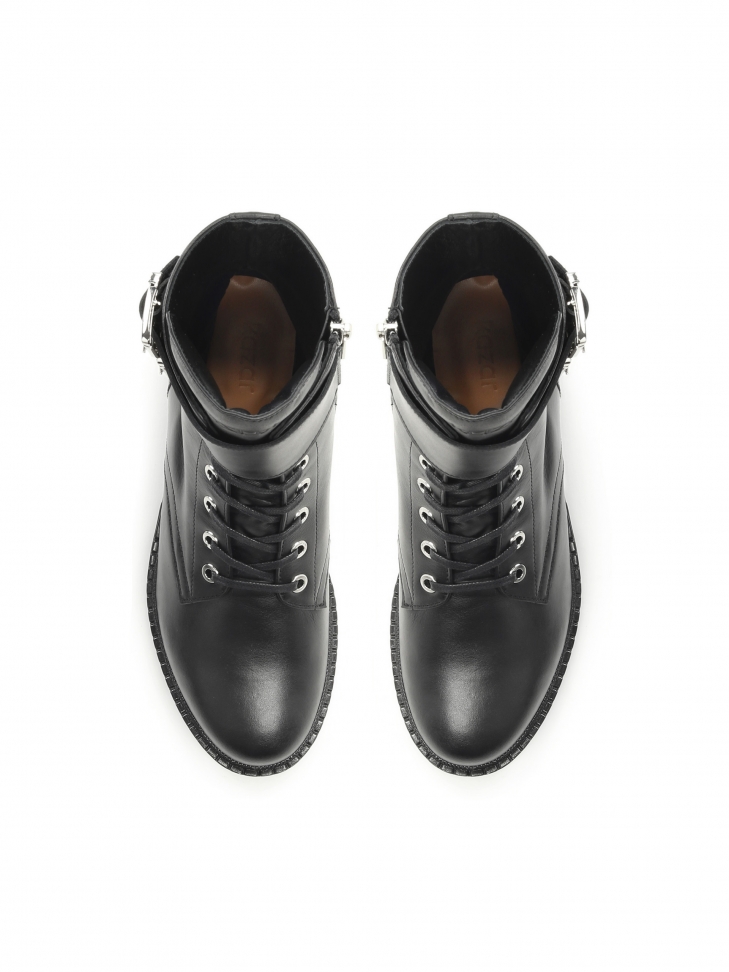 Czarne trzewiki damskie