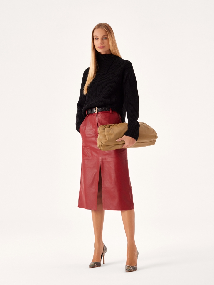 Wężowe skórzane szpilki na wysokim obcasie