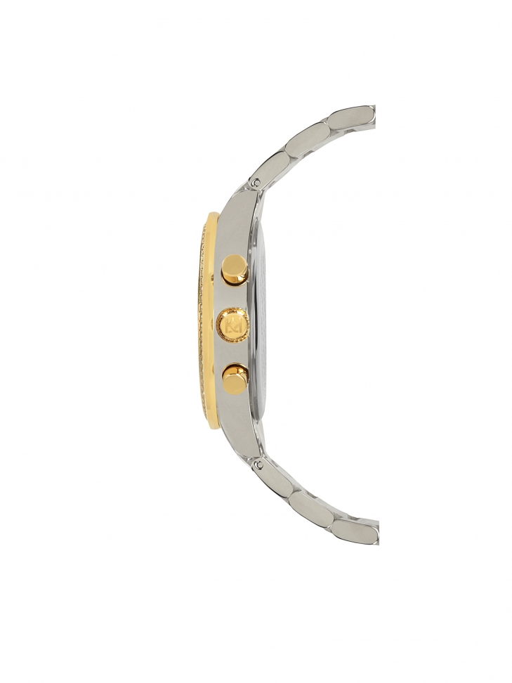 Srebrno-oty zegarek z yształkami