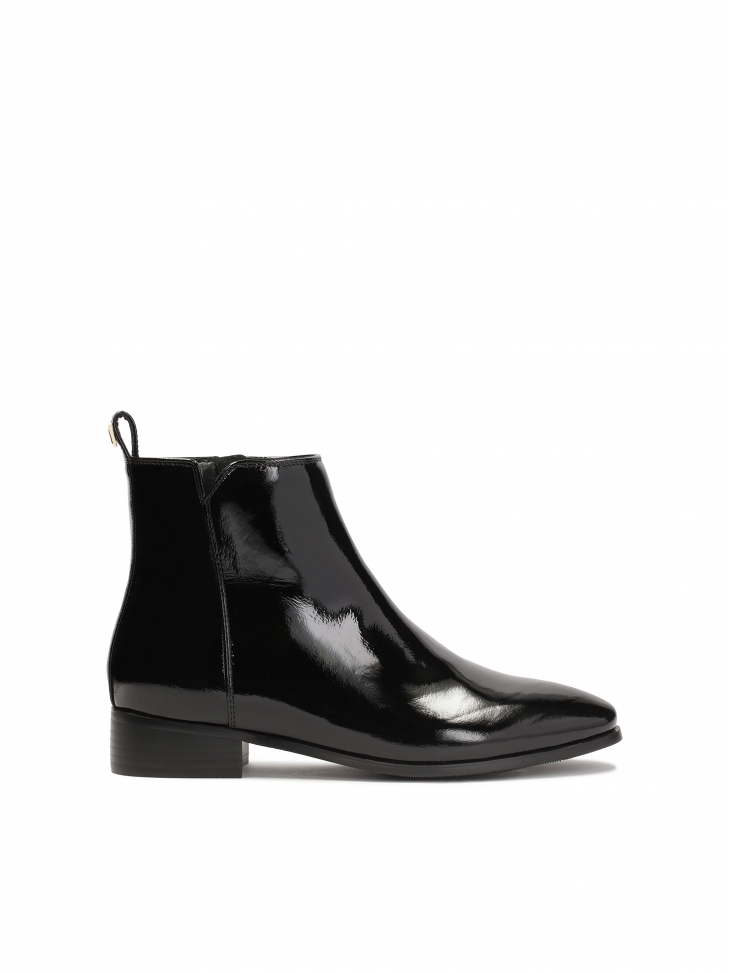 Czarne botki z minimalistyczną cholewką