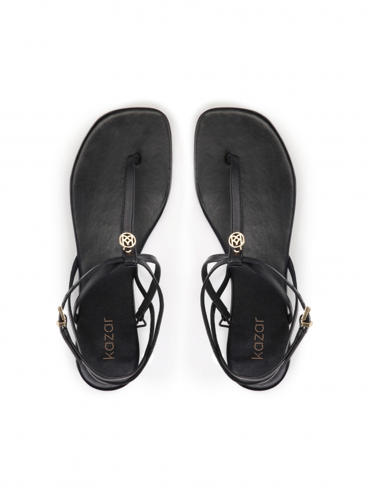 Czarne sandały damskie