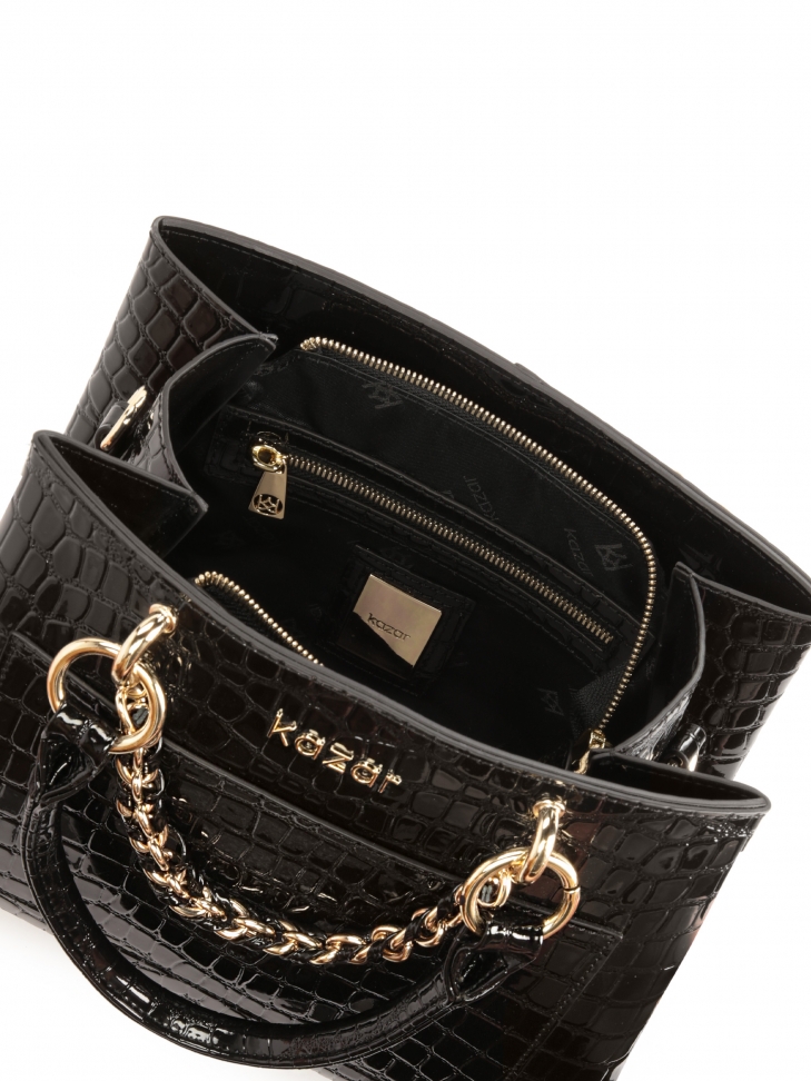 Elegancka torebka kuferek z rączkami