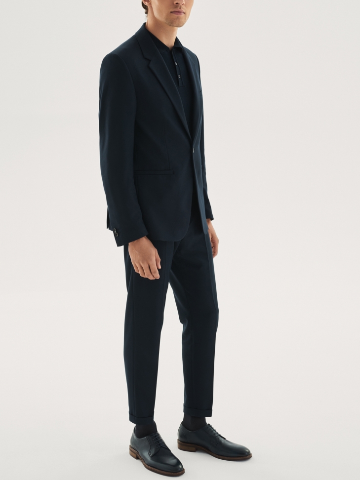 Granatowe półbuty męskie