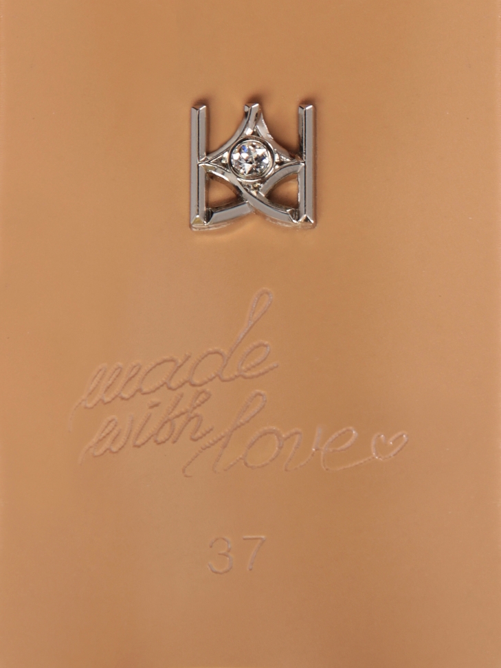 Ślubne sandały z dekoracyjnym paskiem z cyrkonii