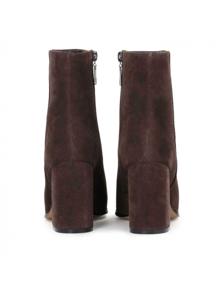 Ciemnobrązowe botki damskie