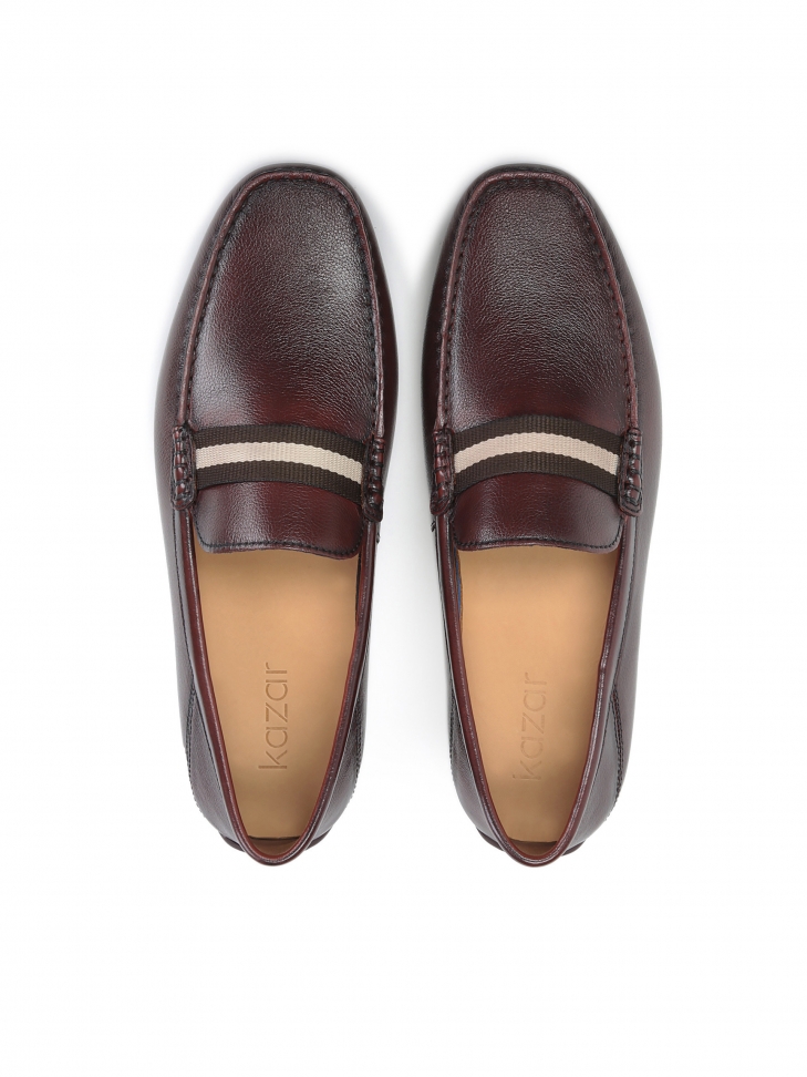 Ciemnobrązowe mokasyny męskie na elastycznej podeszwie