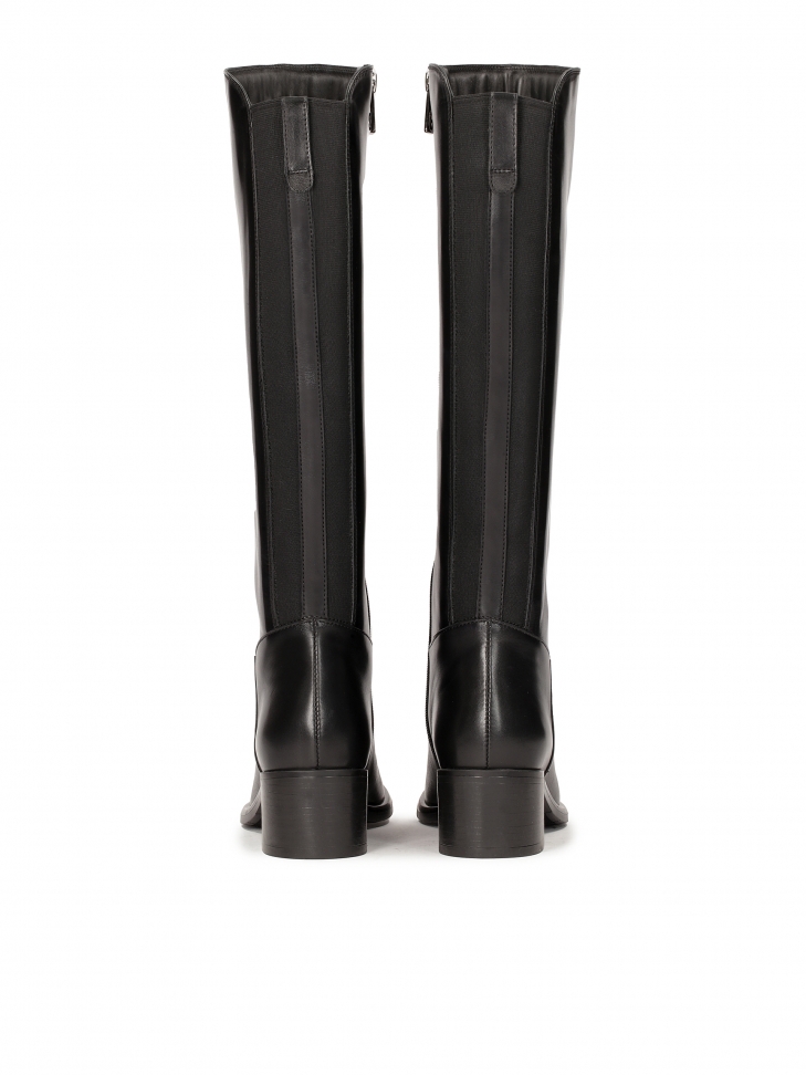 Kozaki na słupkowym obcasie