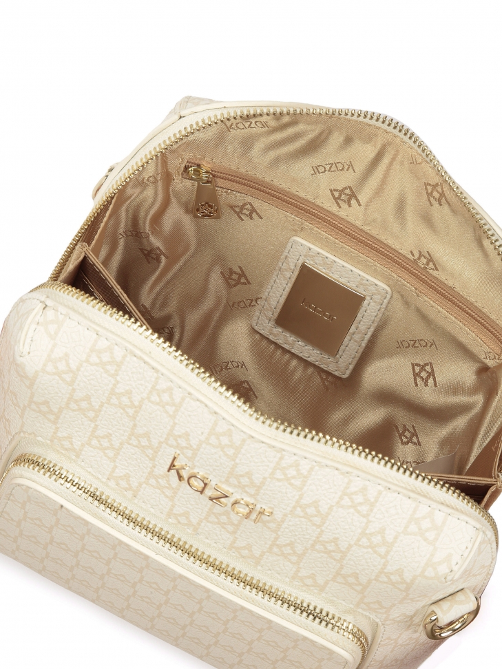 Skórzana torebka w monogramy KAZAR