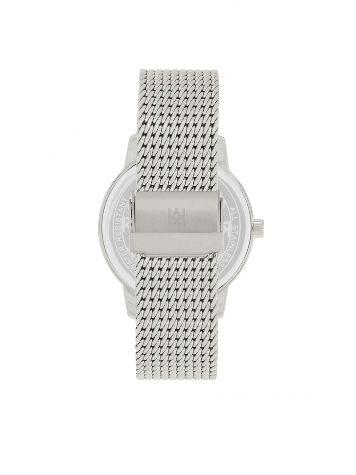 Zegarek damski w srebrnym kolorze na bransolecie mesh