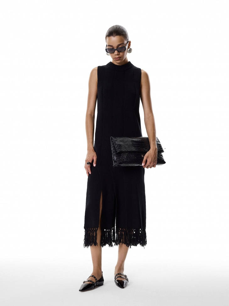 Duża torebka wieczorowa z tłoczonej skóry