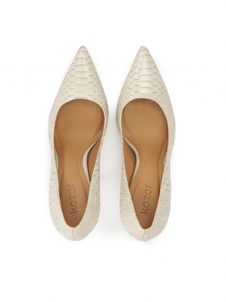 Eleganckie czółenka w tłoczony wzór