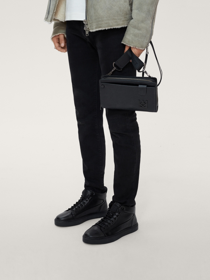 Skórzane sneakersy męskie w modnym wydaniu